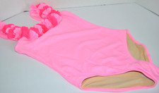 NWOT Shade Critters Light Pink Girls Hula Girl Lei One Piece Swimsuit Size 10 US