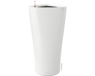 Pflanzvase Lechuza Delta Kunststoff Ø 30 cm H 56 cm weiß inkl. Erdbewässerungsys