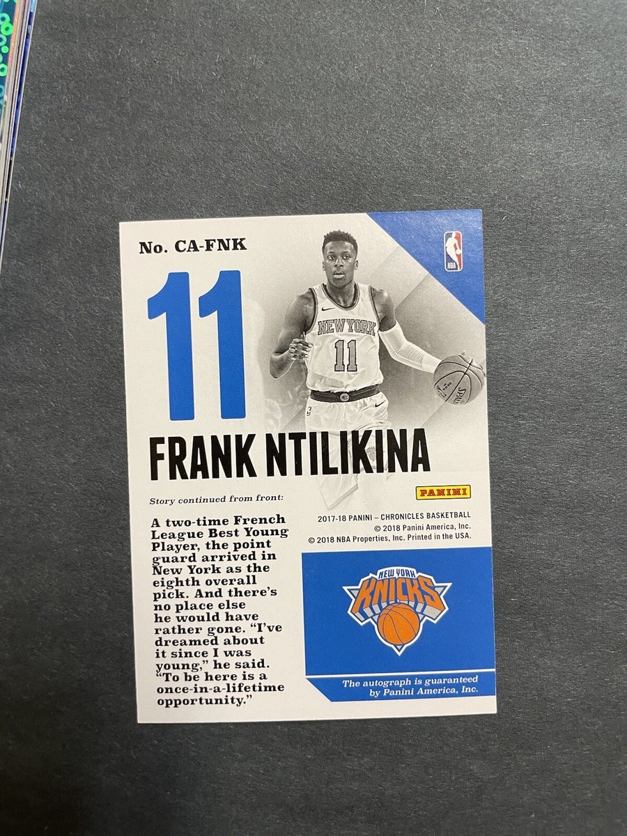 idntt 　ファニ　サインポラ 2017-18 Panini Rookie Chronicles Autograph Auto Frank Ntilikina #D