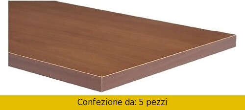 Set 5 Mensole in Truciolare Ecopan 60x20x1.8 Noce Medio - 381/21 Decorlegno