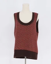 TALBOTS Brown Angora Blend Sweater Tank Vest Size L