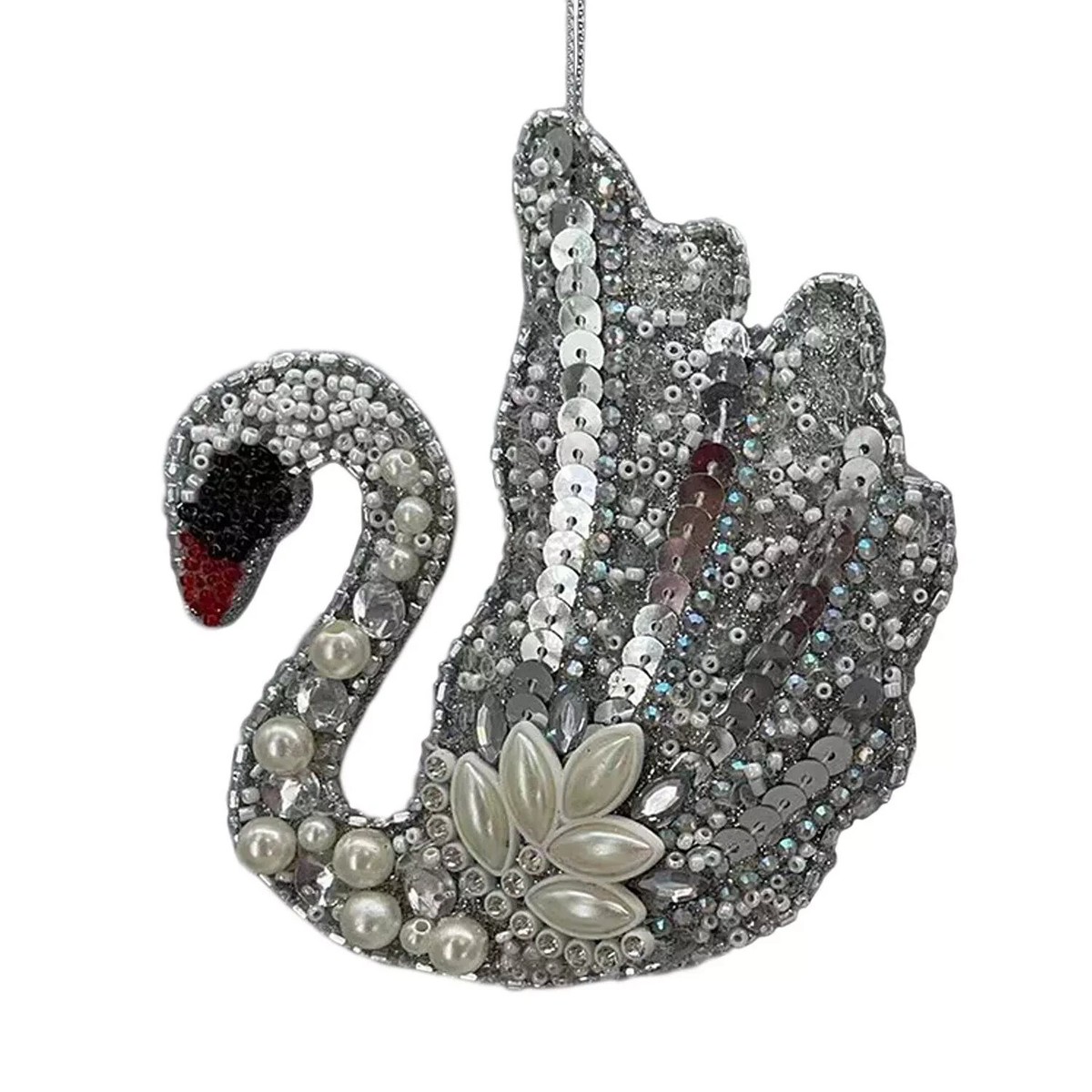 St Nicholas Square Midnight Magic Beaded Jewel Sequin Swan