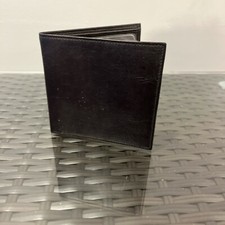 Vintage 1970s Eel Skin Black Leather Bifold Wallet Card ID Holder