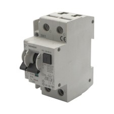 Siemens 5SU1 356-6KV10 RCBO B10 FI/LS Switch + 5ST3018 AS Auxiliary Switch -used-