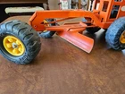 Vintage Orange Tonka MR-970 Road Grader - Pressed Steel - Good Condition