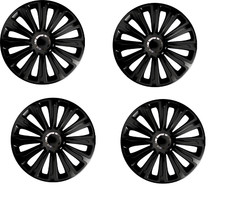 Wheel Trims 15" Hub Caps Trend RC Plastic Covers Set of 4 Black Specific Fit