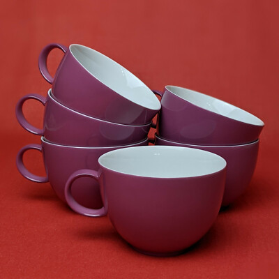 Thomas Sunny Day Purple 6x Teetassen Tee-Obertassen 210 ml Teacups Porzellan 