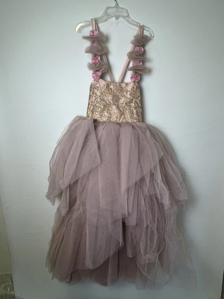 Vestido Dollcake Princesa Jane talla 10 con vestido de muñeca a juego nuevo con etiquetas púrpura muy claro Foto 3 de 4