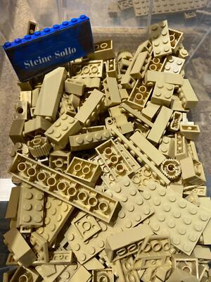 Lego   100 tan  Steine - hellbeige - Fliesen, Basic, Platten  beige