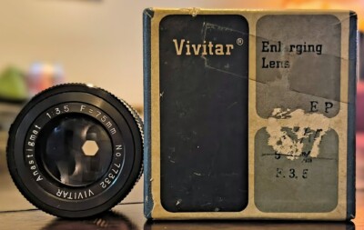 Vintage Vivitar Anastigmat 75mm f/3.5 Lens - Classic Enlarging Lens / Macro Pro