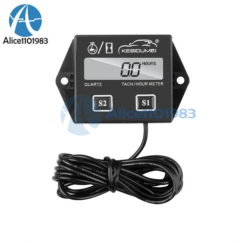 Digital RPM Tach Hour Meter Tachometer Gauge For Motorcycle Dirt Bike 2/4 Stroke