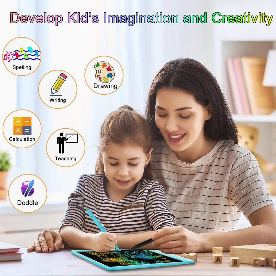 10" LCD Schreibtablett für Kinder elektronischer digitaler Zeichenblock Notizblock Weihnachtsgeschenk - Bild 4 von 4
