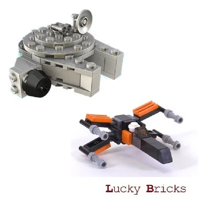 LEGO Star Wars - Mini Falcon + Mini X-Wing - NEU 71 Teile - passt zu 75102 75105