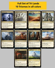 MTG Tri Lands - Full SET of All 10 TRILANDS - Triome Commander Staple EDH NM