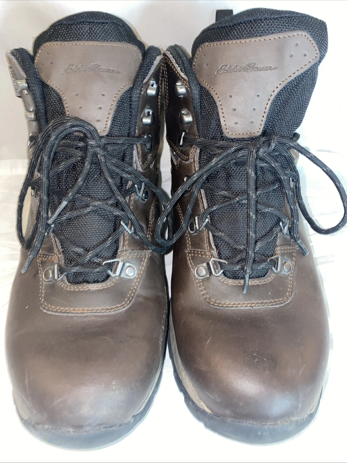 Eddie Bauer Everett Brown Waterproof Leather Boots Shoes Mens Size 13 M