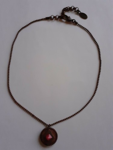 Collier Mi-long Satellite Style Touareg Bohème - Email, Nacre, Bronze - Occasion