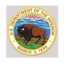 4 Inch Non-Reflective U.S. Department Of The Interior Seal Logo Vinyl Sticker