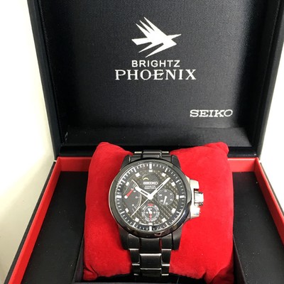 SEIKO Brights phoenix men watch kinetic direct drive moon phase 