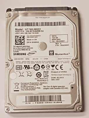 750GB SATA Samsung Spinpoint ST750LM022 5400rpm 8MB HDD 2.5