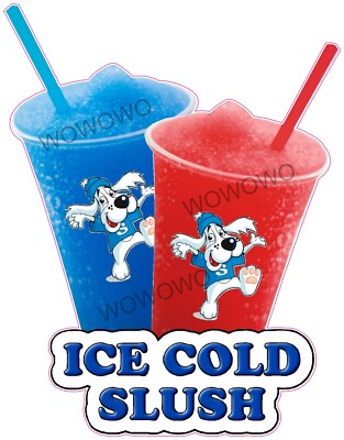 Eiswagen Aufkleber Slush Welpenanhänger Cafe Eiskalt Slush Welpen Decals