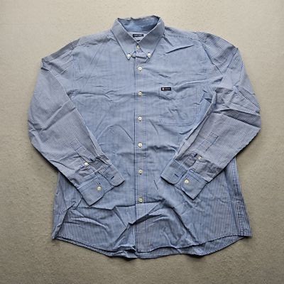 Chaps Est. 1978 Men's Large Blue Checkered L/S Button Down