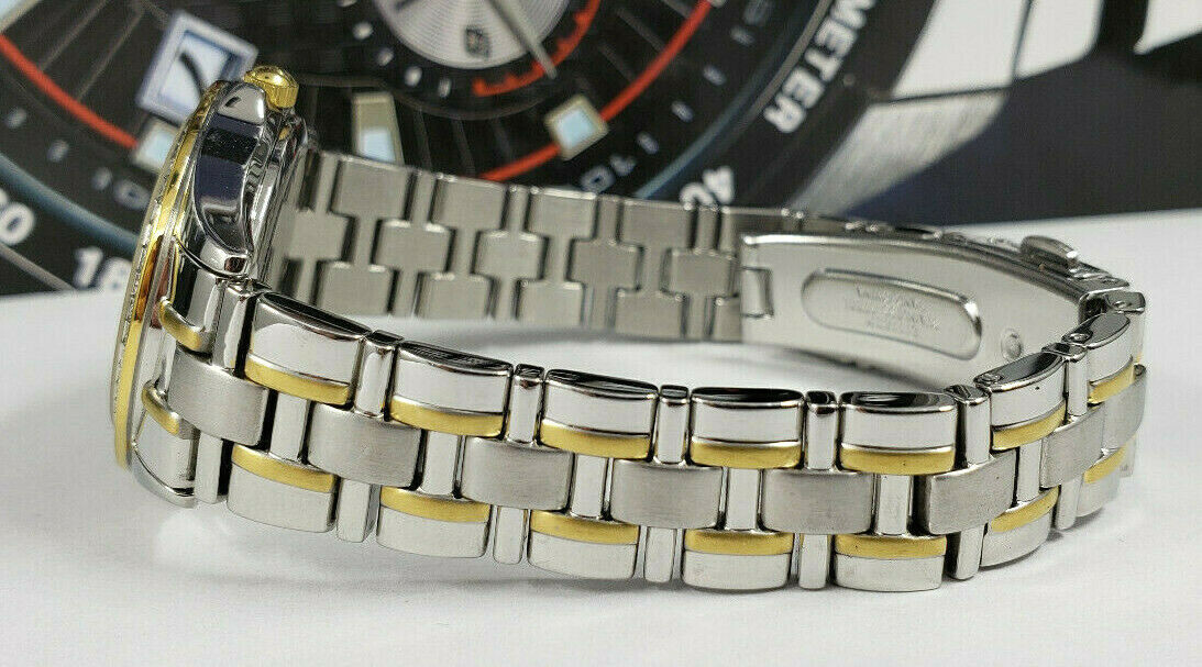 Vintage Citizen Eco Drive Crystal Watch Gold & Silver Tone Vintage Citizen Eco-drive Gold and Stainless Steel Watch  main image 4