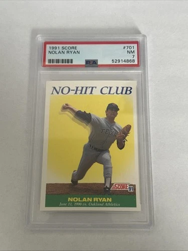1991 Score - Nolan Ryan #701 No Hit Club PSA 7