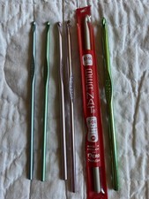 6 Piece Aluminum Crochet Hooks E, F, G, G, H, I Asst Colors K