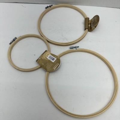 3 Piece Anchor Embroidery Hoops, 5,7, 8 inch Bamboo Frame Circle  3 PCS