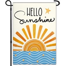 Hello Sunshine Garden Flags for Outside 12x18...