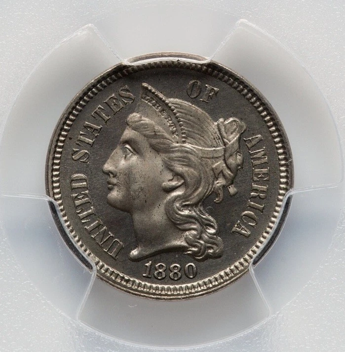 1880 3CN PCGS PR64 - Three Cent Nickel - Image 3 of 4