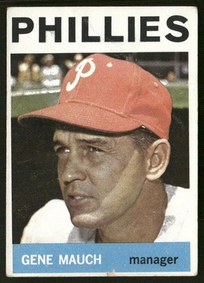 Gene Mauch 1964 Topps #157 Philadelphia Phillies VG Light Crease