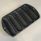 VTG Wagner (?) Cast Iron 5 Ear Corn Cob Shape Cornbread/Stick Pan Mold Raised V