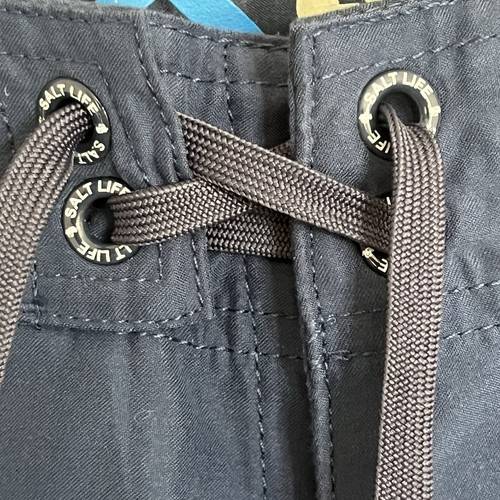 Costume da bagno uomo Salt Life SLX-QD pantaloncini da tavola blu navy taglia 30 teschio scritto - Foto 3 di 14