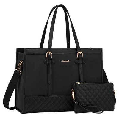 LOVEVOOK Laptoptaschen für Damen 15,6 Zoll, Damenhandtaschen Zoll, schwarz 
