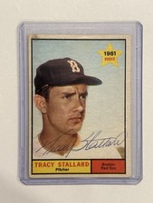 SIGNED 1961 Topps MLB Baseball Tracy Stallard RC Rookie Card Red Sox Auto