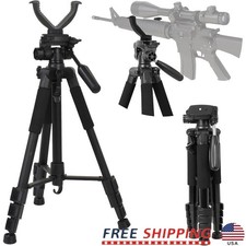 Adjustable Aluminum Tripod W/ V Yoke Head Hunting Shooting Photography New