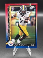 2025 Topps Chrome Football Kaleb Johnson Red White & Blue