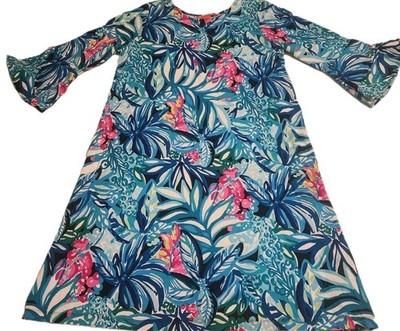 Lilly Pulitzer Ophelia Maldives Hype It Up Print Swing Dress Women's Medium 