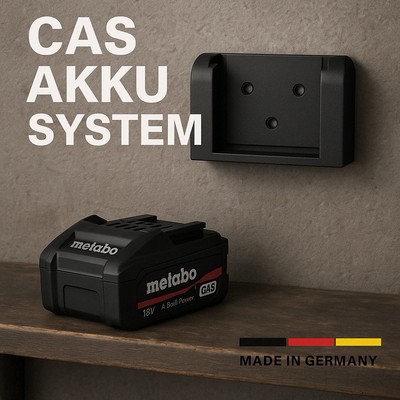 CAS System Metabo Akkuhalter Akku Halter Akkuhalterung Akku Halterung Wand
