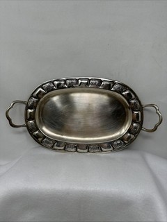 Vintage Sanborns Mexico .925 Sterling Silver 12” X 6” Serving Tray
