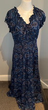 BRAND NEW SHEIN  BLUE PAISLEY  MAXI DRESS SIZE 3XL  (20/22) FESTIVAL BOHO