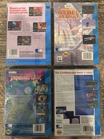 4 Sega CD Games All CIB Star Wars Rebel Assault Dragon&rsquo;s Lair Double Switch Wing