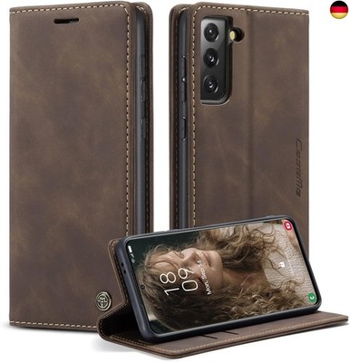 Handyhülle für Samsung Galaxy S21 5G Hülle Premium Leder Klappbar Flip Case Magn