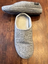 LL Bean Gray Sweater Fleece Slippers Women Size 8 M
