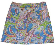 Melly M Golf Skort Maddie Skirt Colorful Paisley Stretch Women's 8 Made in USA