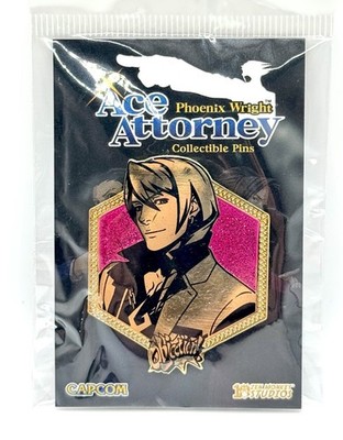 Phoenix Wright Ace Attorney Klavier Gavin Golden Glitter Enamel Pin Figure DS