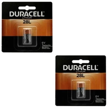 2x Duracell 28L Lithium Battery Compatible With 46V 2CR11108, L544, PX28L