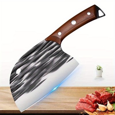 2PCS Stainless Steel Chef Knife Utility Knife Forged Wood Handle Kitchen Tools