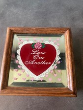 Vintage Wooden Dicksons Mirror Music Box (Working)